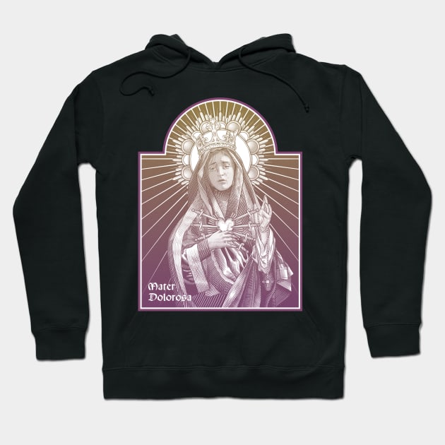 Mater Dolorosa  Our Lady of Sorrows Hoodie by Beltschazar